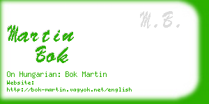 martin bok business card